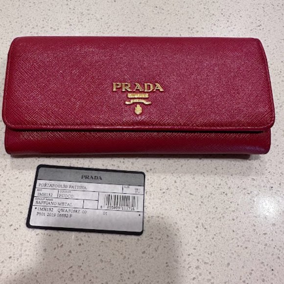Prada Handbags - Prada Red Wallet